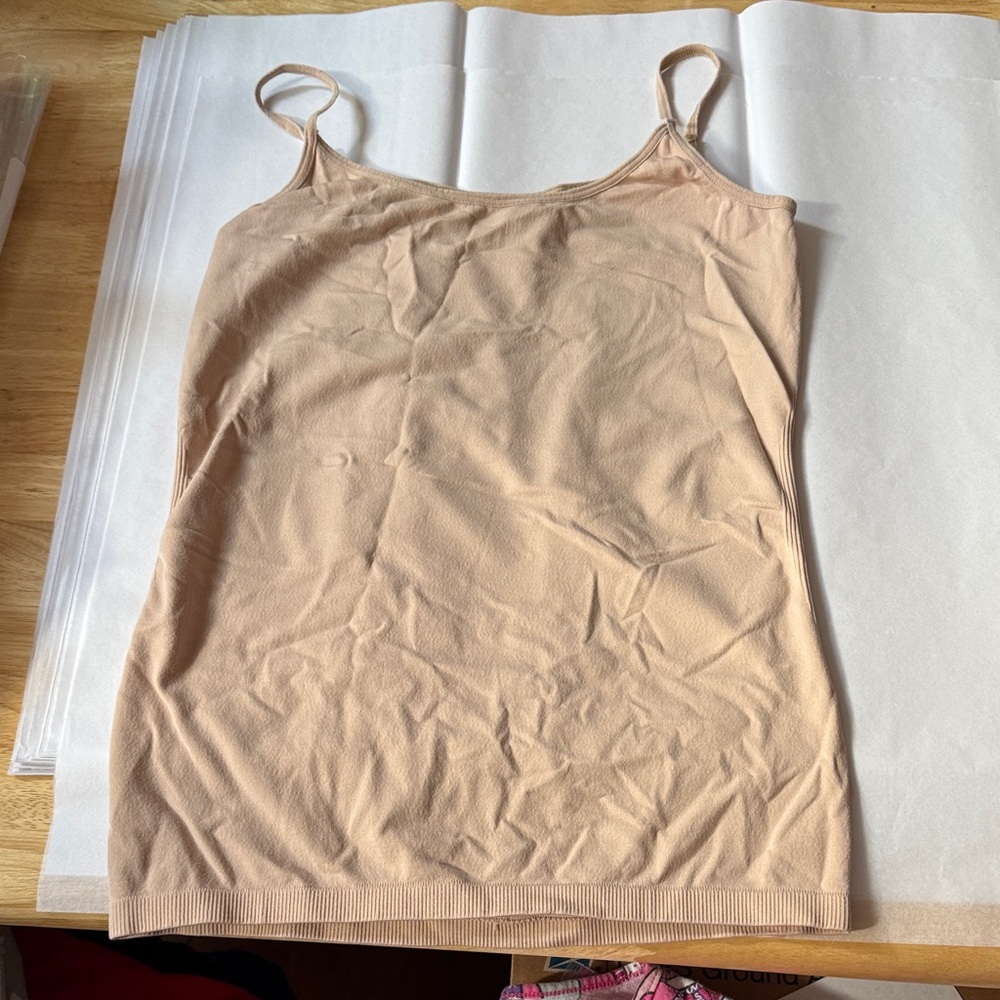 Worthington suitable seamless cami Tan Strap Tank Top, s/m